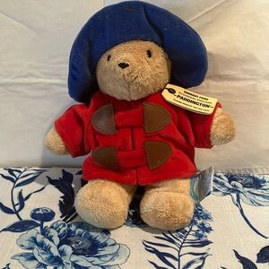 Paddington 8” Bear Darkest Peru Plush Red Coat Blue Hat Original Tag GUC